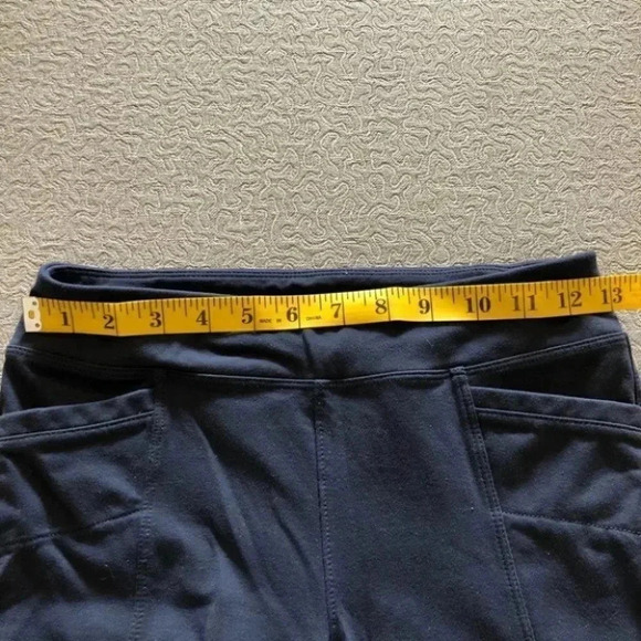 Athleta Metro Capri Crop Dark Blue Navy Leggings Tights Yoga Pants High Waist:XS - Picture 13 of 15